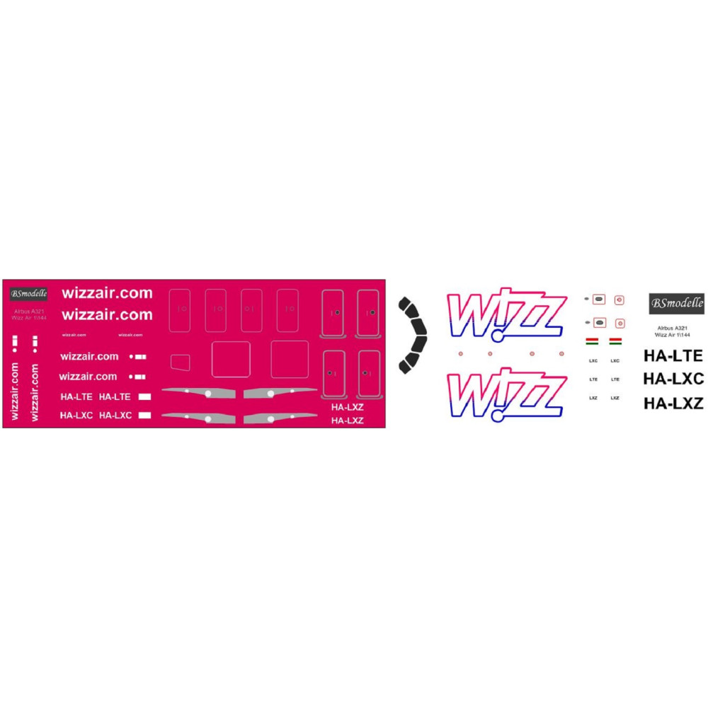 Bsmodelle Airbus A Wizz Air Decal For Aircraft Model